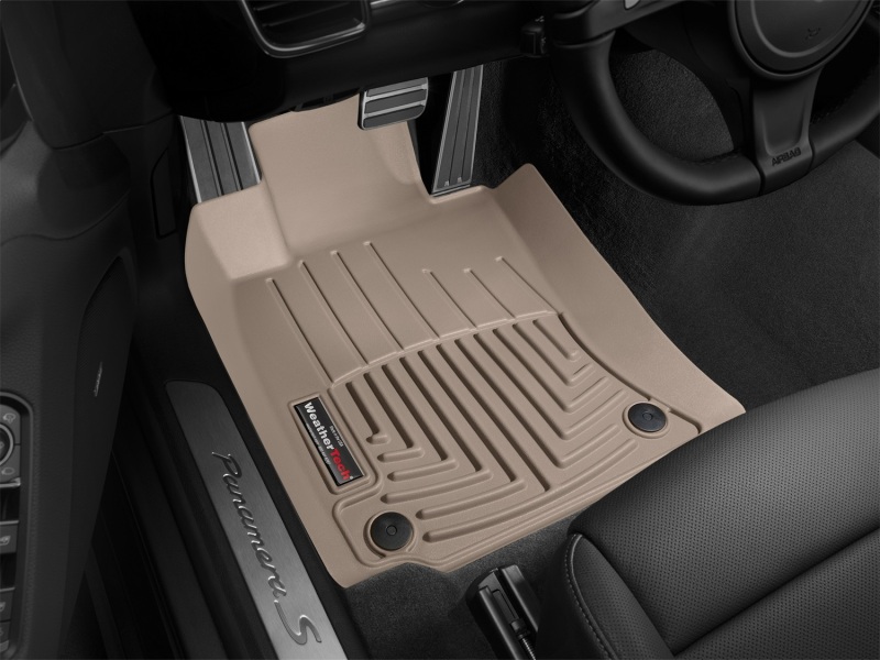 Porsche Panamera FloorLiner - Front - WeatherTech - DigitalFit - Tan - `10-`27