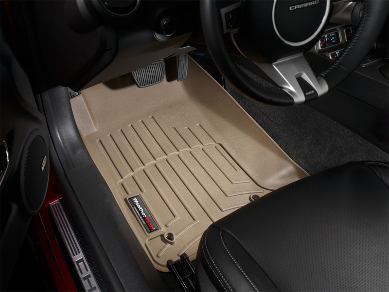 Chevrolet Camaro FloorLiner - Front - WeatherTech - DigitalFit - Tan - `10-`27