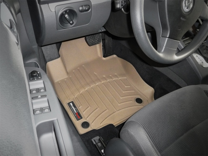 Volkswagen Golf FloorLiner - Front - WeatherTech - DigitalFit - Tan - `06-`09