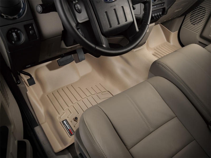 Ford SuperDuty FloorLiner - Front - WeatherTech - DigitalFit - Tan - `08-`10