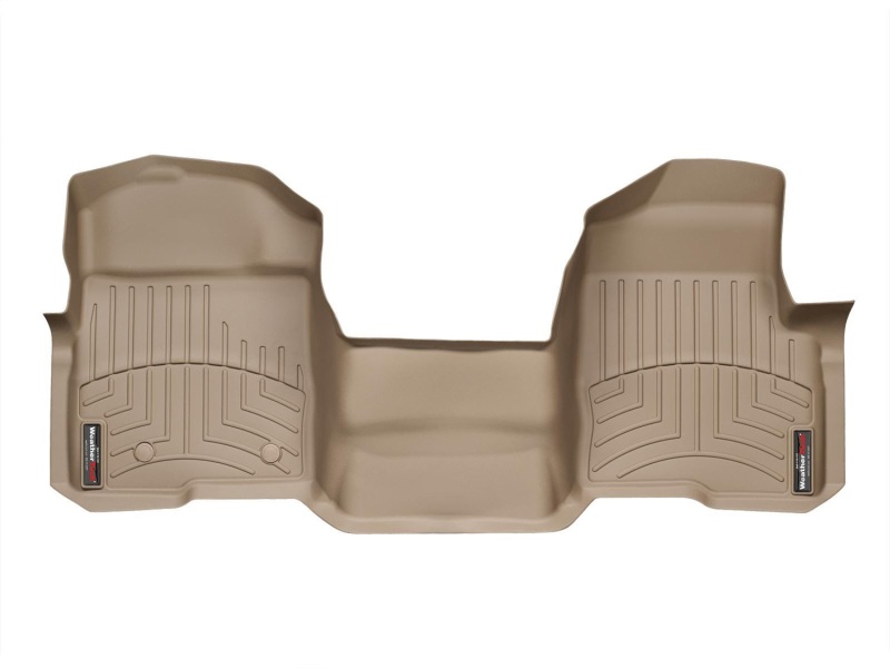 Ford F-150 FloorLiner - Front - WeatherTech - DigitalFit Over-The-Hump - Tan - `11-`27