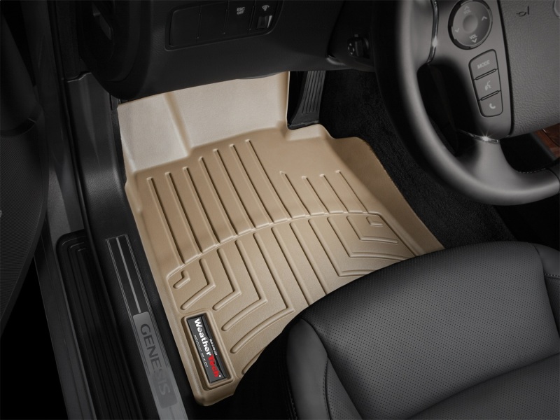 Hyundai Genesis Floor Mat Set - Front - WeatherTech - DigitalFit - Tan - `09-`10