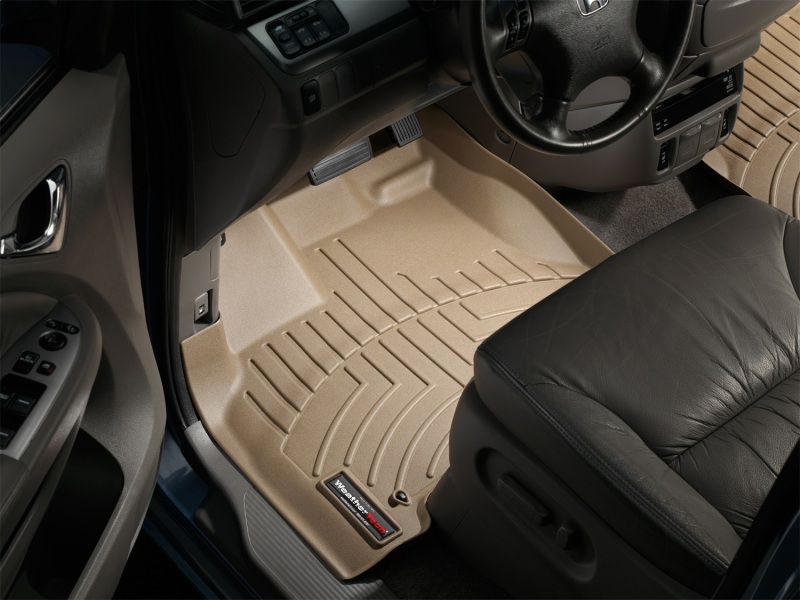 Honda Odyssey FloorLiner - Front - WeatherTech - DigitalFit - Tan - `05-`10