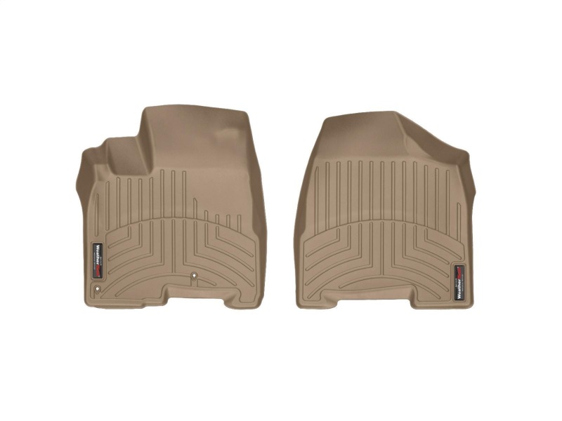 Toyota Sienna FloorLiner - Front - WeatherTech - DigitalFit - Tan - `04-`10