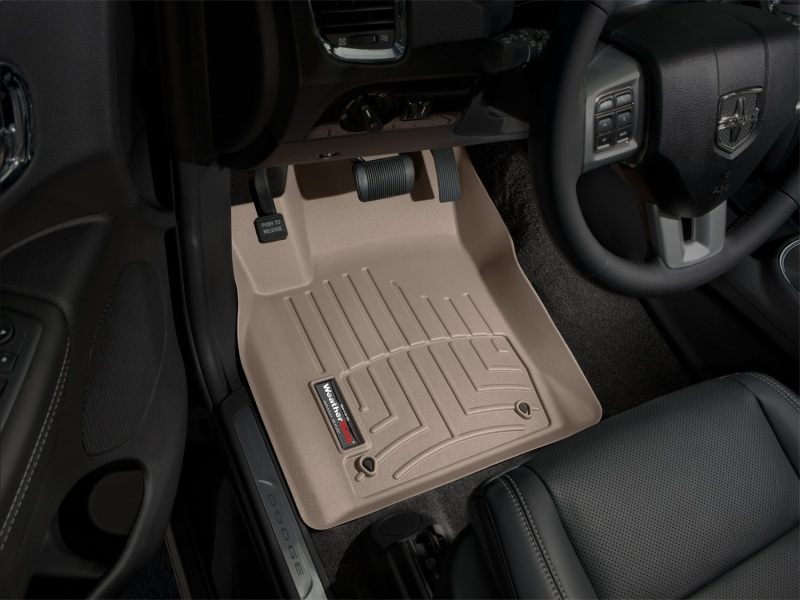 Dodge Durango FloorLiner - Front - WeatherTech - DigitalFit - Tan - `11-`27