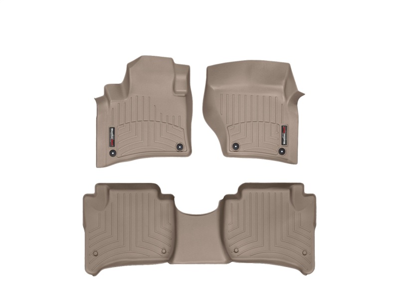Porsche Cayenne FloorLiner - Front - WeatherTech - DigitalFit - Tan - `11-`27