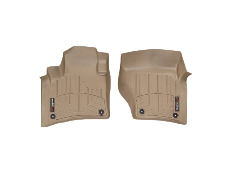 Porsche Cayenne FloorLiner - Front - WeatherTech - DigitalFit - Tan - `11-`27