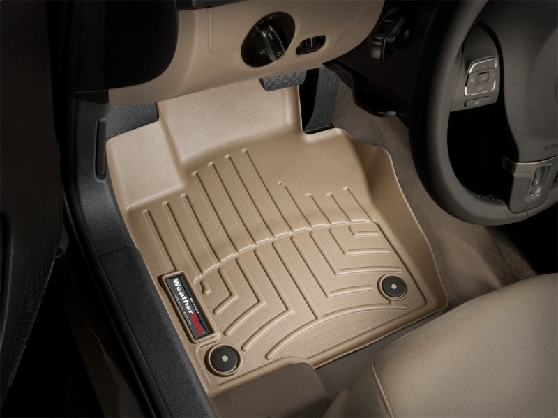 Volkswagen Jetta FloorLiner - Front - WeatherTech - DigitalFit - Tan - `11-`27