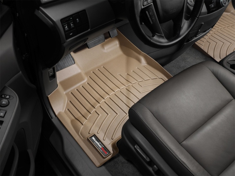 Honda Odyssey FloorLiner - Front - WeatherTech - DigitalFit - Tan - `11-`27