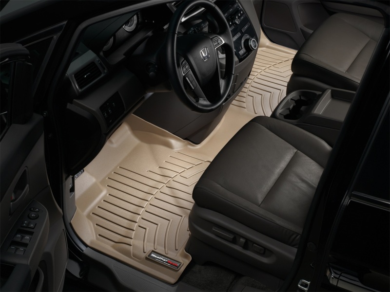 Honda Odyssey Floor Mats - Front - WeatherTech - FloorLiner DigitalFit - Tan - `11-`27