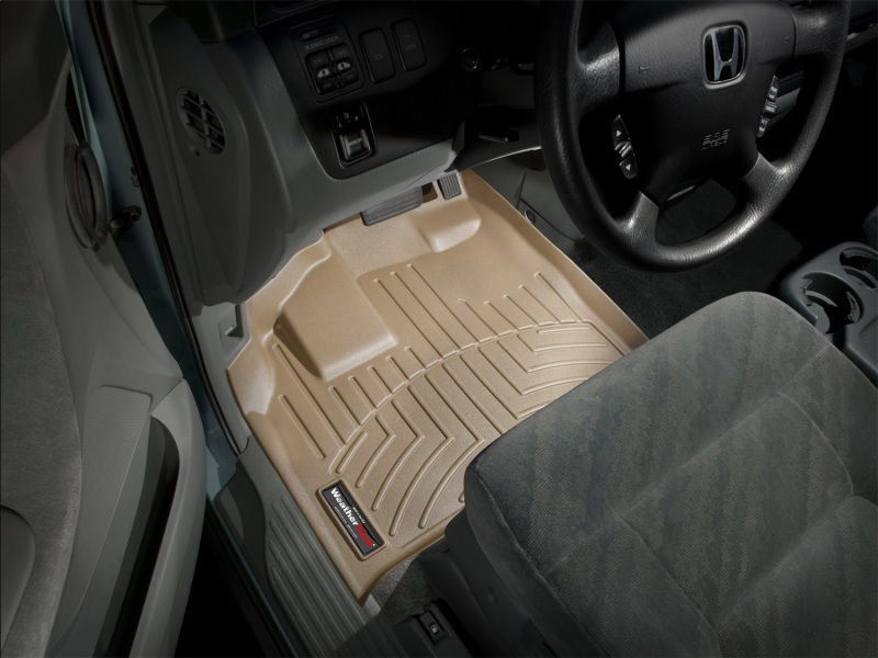 Honda Odyssey FloorLiner - Front - WeatherTech - DigitalFit - Tan - `99-`04