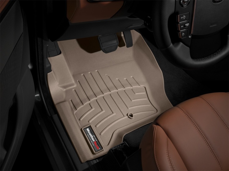 Land Rover Discovery Floor Liners - Front - WeatherTech - FloorLiner DigitalFit - Tan - `08-`09
