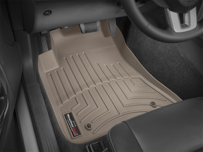 Dodge Challenger FloorLiner - Front - WeatherTech - DigitalFit - Tan - `11-`27