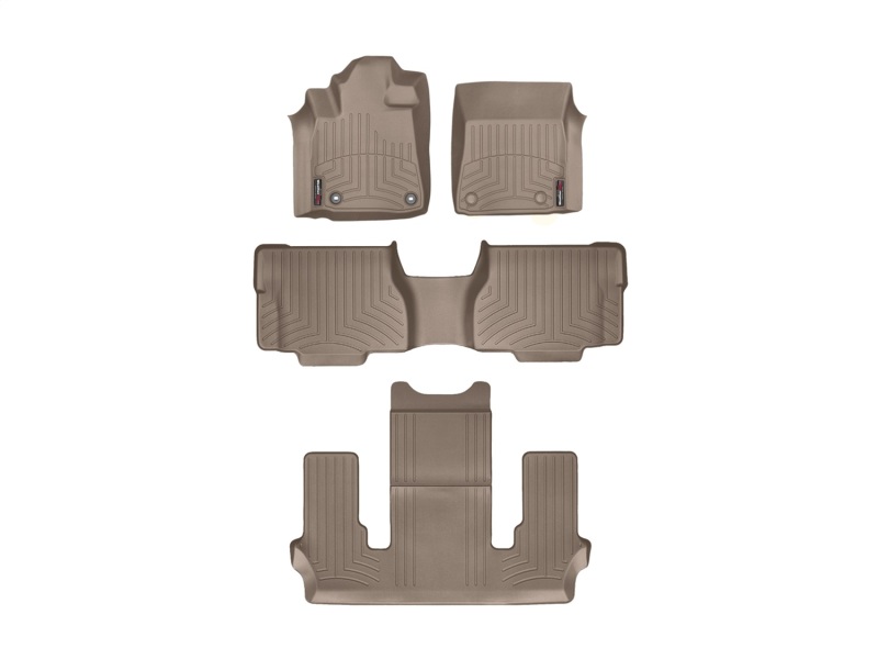 Toyota Sequoia Floor Liner Set - Rear - WeatherTech - DigitalFit - Tan - `12-`27