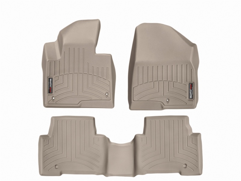 Hyundai Santa Fe FloorLiner - Front - WeatherTech - DigitalFit - Tan - `13-`27