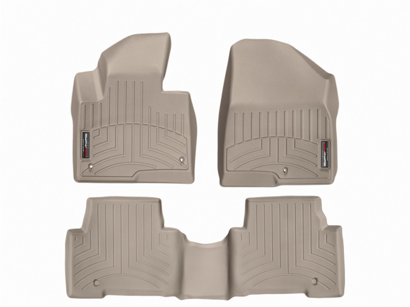 Hyundai Santa Fe FloorLiner - Front - WeatherTech - DigitalFit - Tan - `13-`27