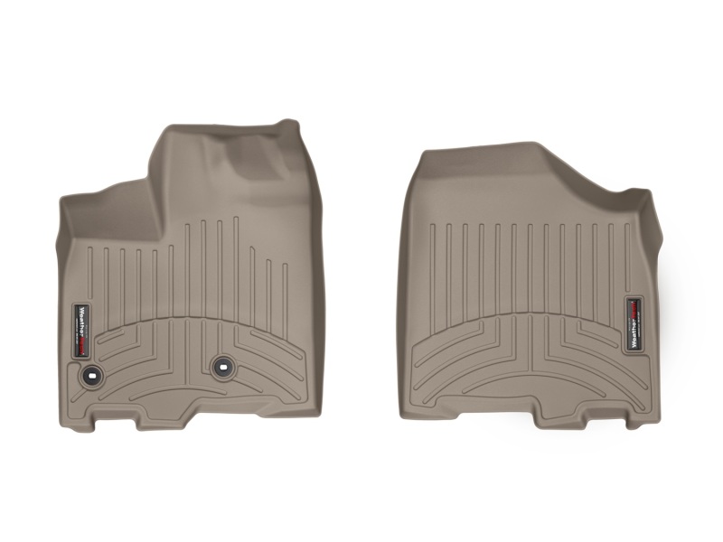 Toyota Sienna FloorLiner - Front - WeatherTech - DigitalFit - Tan - `13-`27