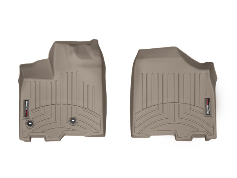 Toyota Sienna FloorLiner - Front - WeatherTech - DigitalFit - Tan - `13-`27
