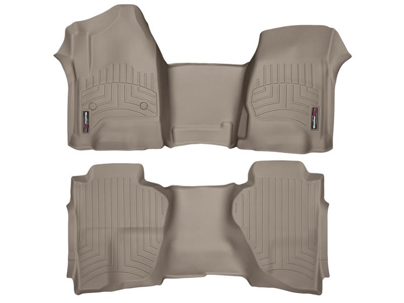 Chevrolet Silverado FloorLiner - Rear - WeatherTech - FloorLiner DigitalFit - Tan - `14-`27