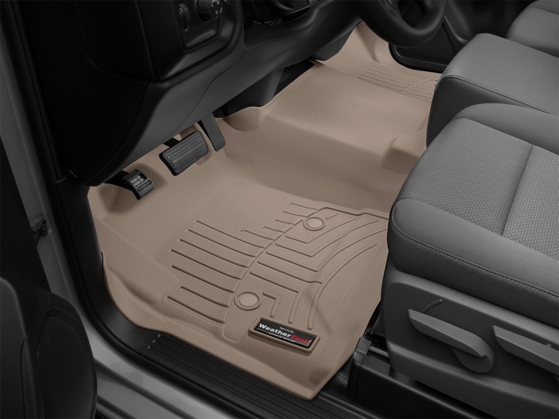 Chevrolet Silverado FloorLiner - Front - WeatherTech - DigitalFit - Tan - `14-`27
