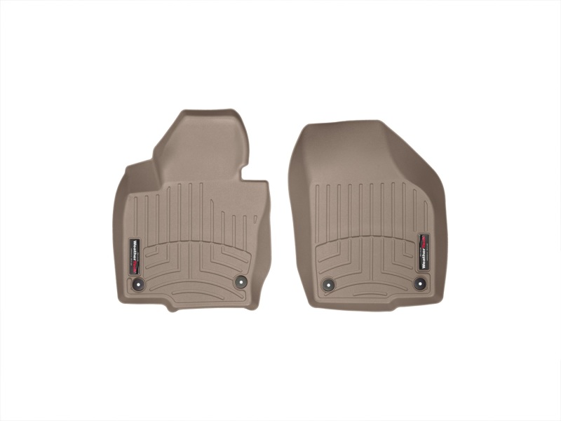 Volkswagen Tiguan Floor Mats - Front - WeatherTech - DigitalFit - Tan - `09-`13