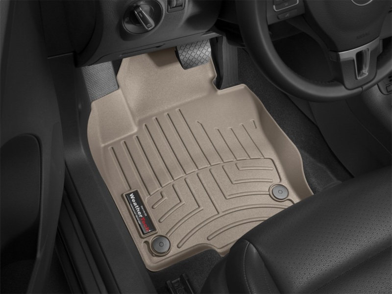 Volkswagen Tiguan Floor Mats - Front - WeatherTech - DigitalFit - Tan - `09-`13