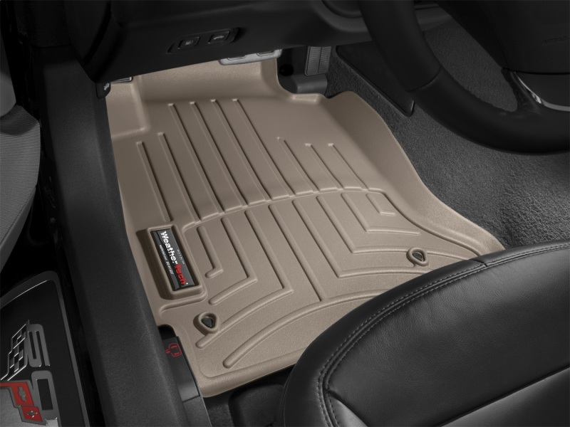 Chevrolet Corvette FloorLiner - Front - WeatherTech - DigitalFit - Tan - `12-`13