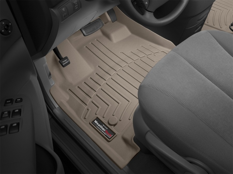Kia Sedona FloorLiner - Front - WeatherTech - DigitalFit - Tan - `06-`12
