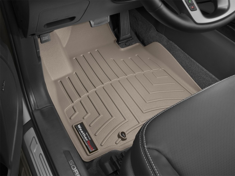 Kia Sorento Floor Mats - Front - WeatherTech - DigitalFit - Tan - `14-`27