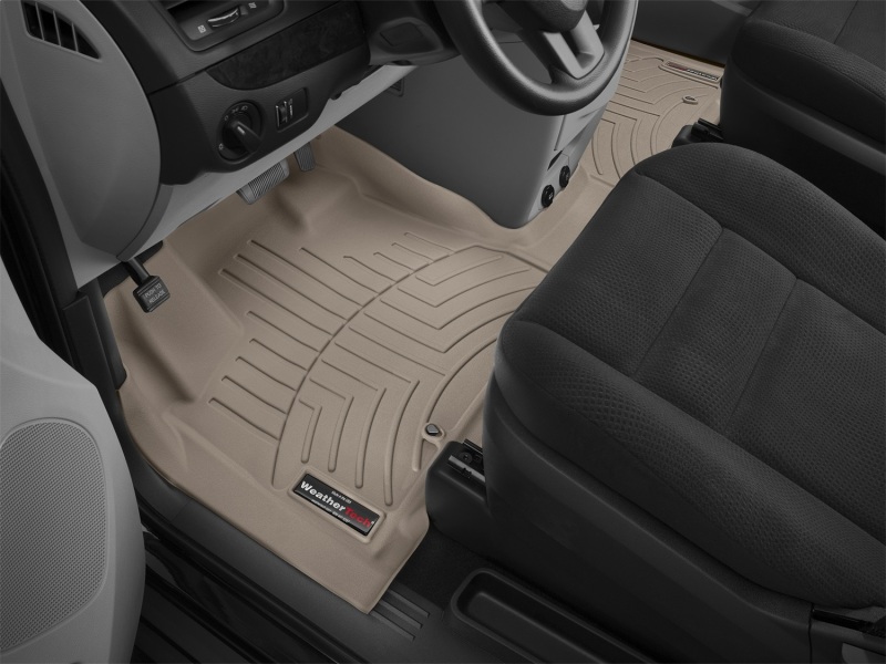 Chrysler Town & Country FloorLiner - Front - WeatherTech - DigitalFit - Tan - `11-`27