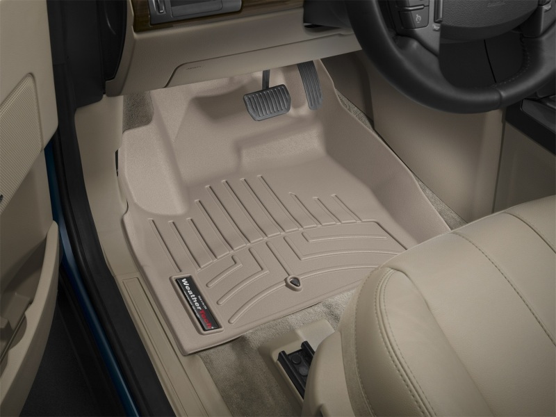 Land Rover LR2 Floor Liners - Front - WeatherTech - FloorLiner DigitalFit - Tan - `08-`13