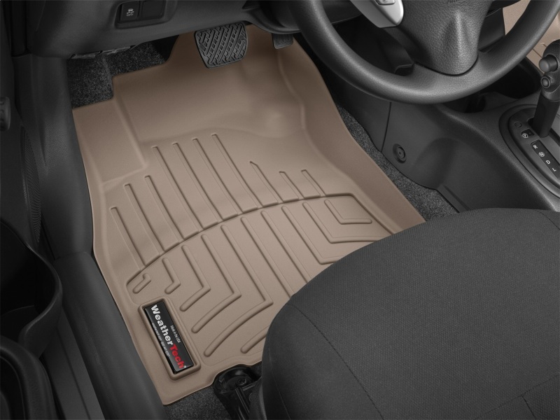 Nissan Versa FloorLiner - Front - WeatherTech - DigitalFit - Tan - `12-`27