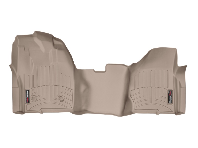 Ford F450 FloorLiner - Front - WeatherTech - DigitalFit, Over-The-Hump - Tan - `12-`27