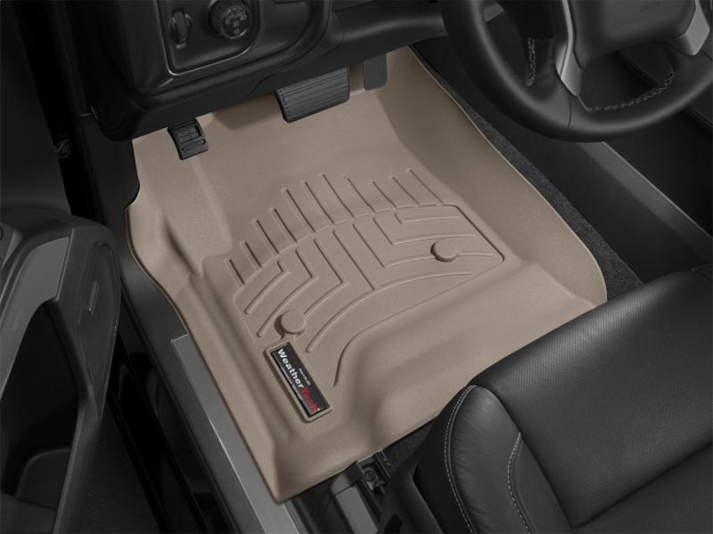 GMC Sierra FloorLiner - Front - WeatherTech - DigitalFit - Tan - `14-`27