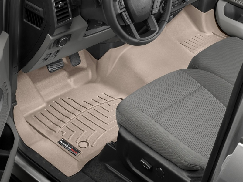 Ford F-150 FloorLiner - Front - WeatherTech - DigitalFit - Tan - `15-`27