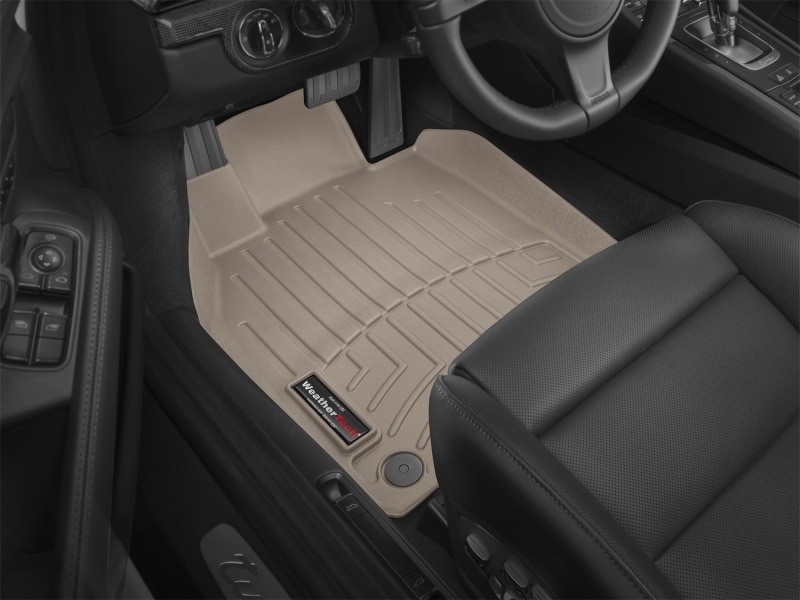 Porsche Boxster FloorLiner - Front - WeatherTech - DigitalFit - Tan - `13-`15