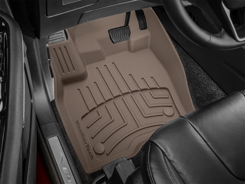 Ford Edge Floor Mat - Front - WeatherTech - FloorLiner HP - Tan - `15-`27
