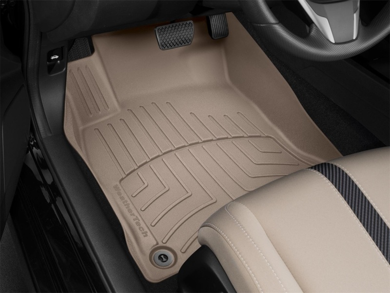 Honda Civic Floor Mats - Front - WeatherTech - FloorLiner HP - Tan - `17-`27