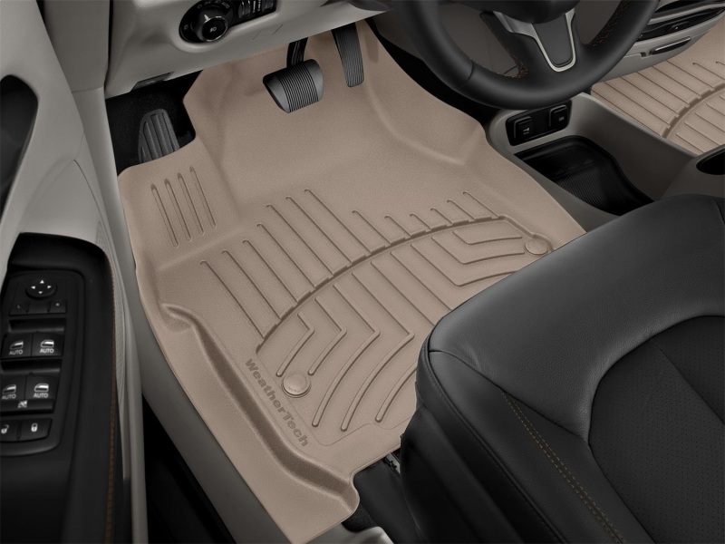 Chrysler Pacifica Floor Mat Set - Front - WeatherTech - FloorLiner HP - Tan - `17-`27