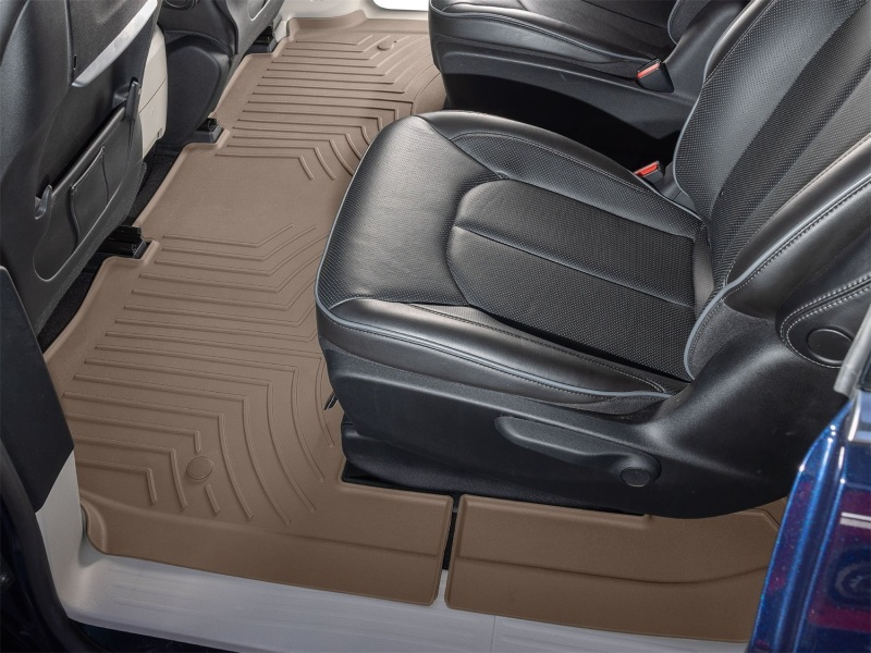Chrysler Pacifica Floor Mat - Rear - WeatherTech - High Performance (HP) - Tan - `17-`20