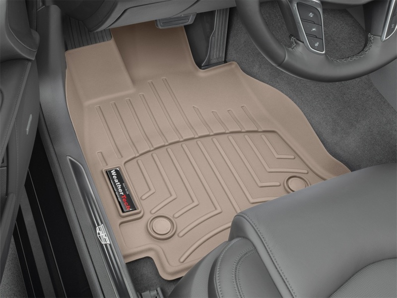Cadillac CT6 FloorLiner - Front - WeatherTech - DigitalFit - Tan - `16-`27