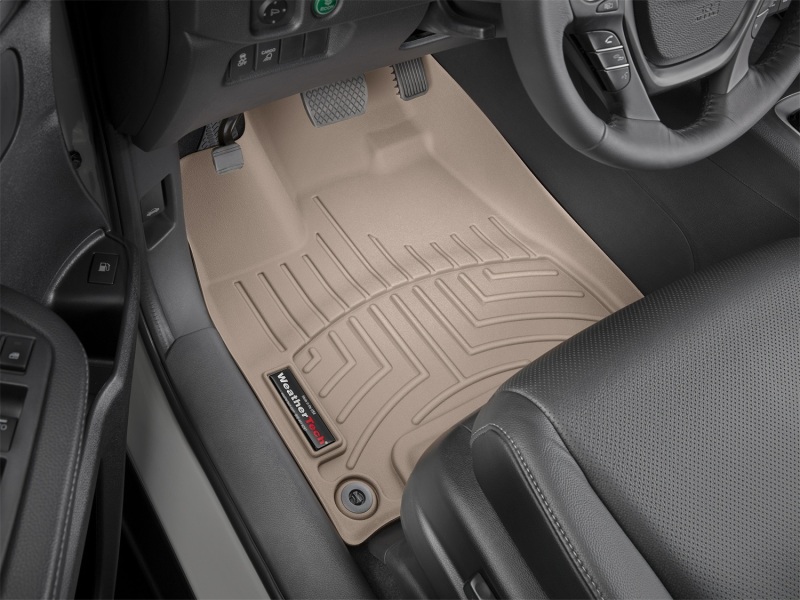 Honda Ridgeline FloorLiner - Front - WeatherTech - DigitalFit - Tan - `17-`27