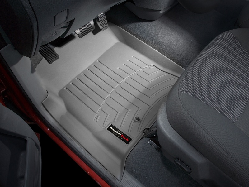 Dodge Ram 1500 Pickup QuadCab FloorLiner - Front - WeatherTech - DigitalFit - Grey - `02-`06