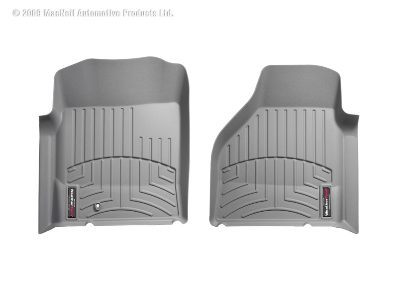 Dodge Ram 1500 Pickup QuadCab FloorLiner - Front - WeatherTech - DigitalFit - Grey - `02-`06