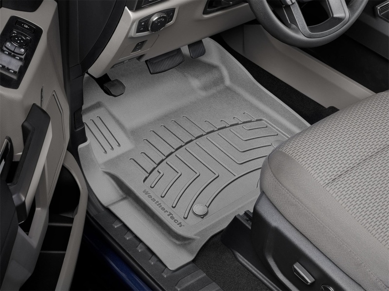 Ford F-550 Floor Mat - Front - WeatherTech - FloorLiner HP - Grey - `17-`27
