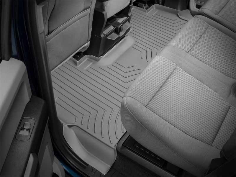 Ford F-550 Floor Mat Set - Rear - WeatherTech - FloorLiner HP - Grey - `17-`27