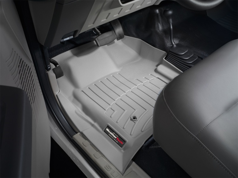 Ford F550 Super Duty FloorLiner - Front - WeatherTech - DigitalFit - Grey - `08-`10