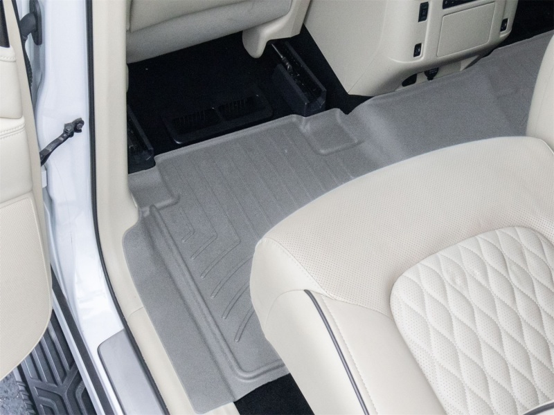 Infiniti QX80 Floor Mats - Rear - WeatherTech - FloorLiner HP - Grey - `19-`24