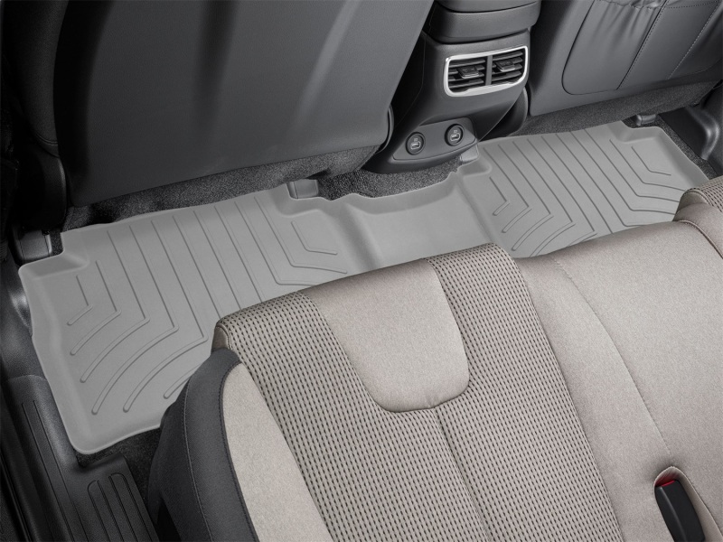 Hyundai Santa Fe Floor Mat - Rear - WeatherTech - FloorLiner HP - Grey - `21-`27