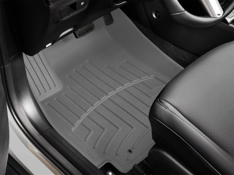 Hyundai Kona Floor Mat Set - Front - WeatherTech - FloorLiner HP - Grey - `24-`26